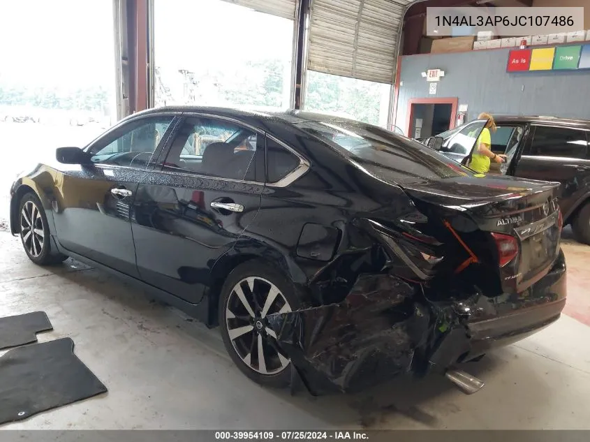 2018 Nissan Altima 2.5 Sr VIN: 1N4AL3AP6JC107486 Lot: 39954109