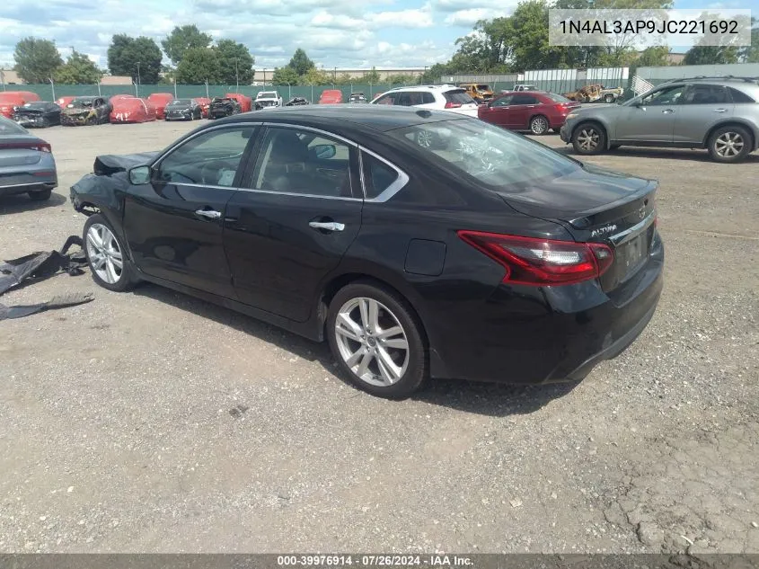 2018 Nissan Altima 2.5 Sr VIN: 1N4AL3AP9JC221692 Lot: 39976914