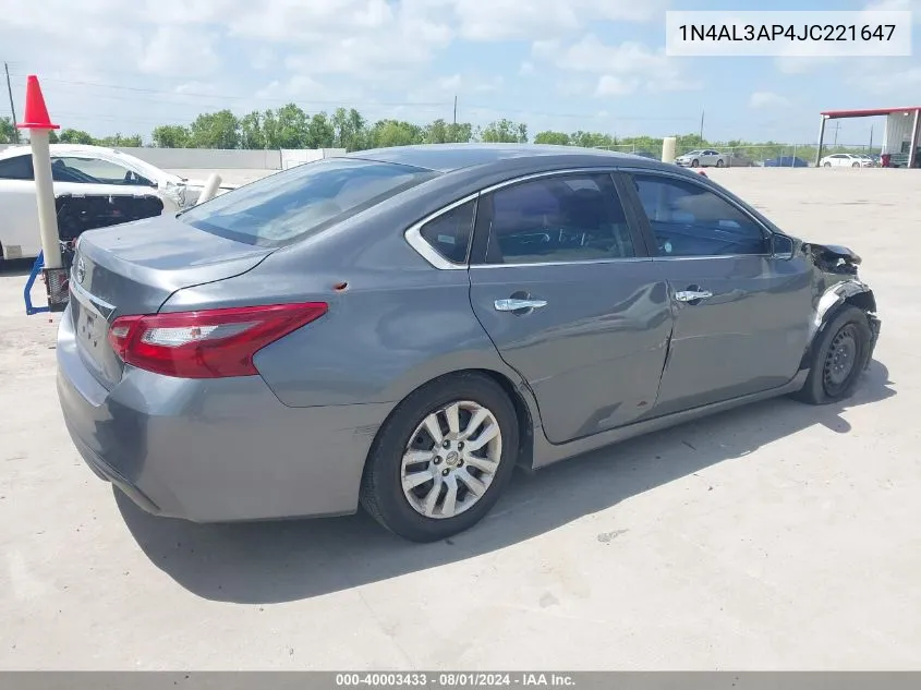 1N4AL3AP4JC221647 2018 Nissan Altima 2.5 S