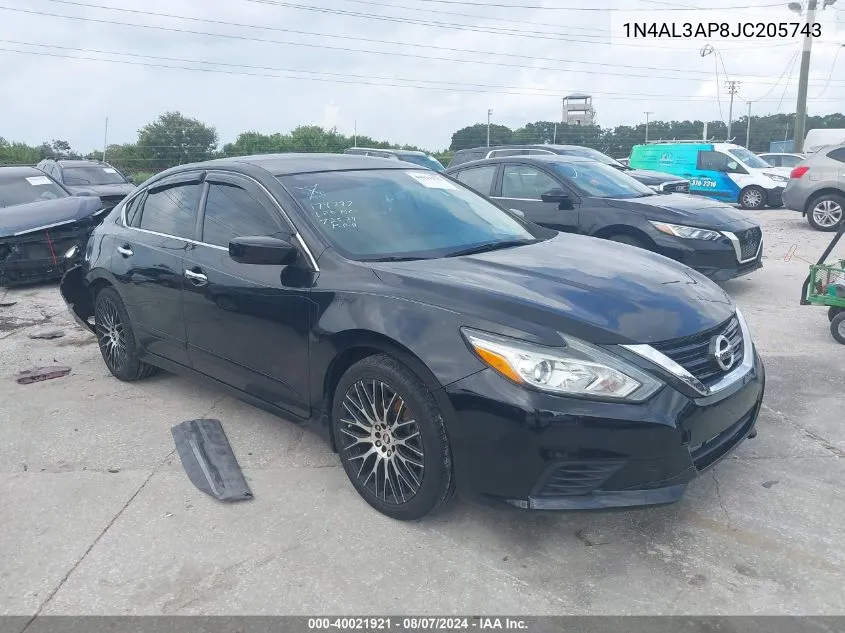 2018 Nissan Altima 2.5 S VIN: 1N4AL3AP8JC205743 Lot: 40021921