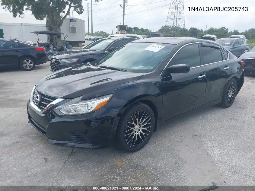 2018 Nissan Altima 2.5 S VIN: 1N4AL3AP8JC205743 Lot: 40021921