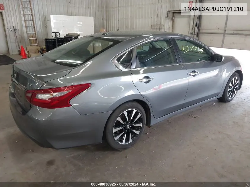 1N4AL3AP0JC191210 2018 Nissan Altima 2.5 Sv