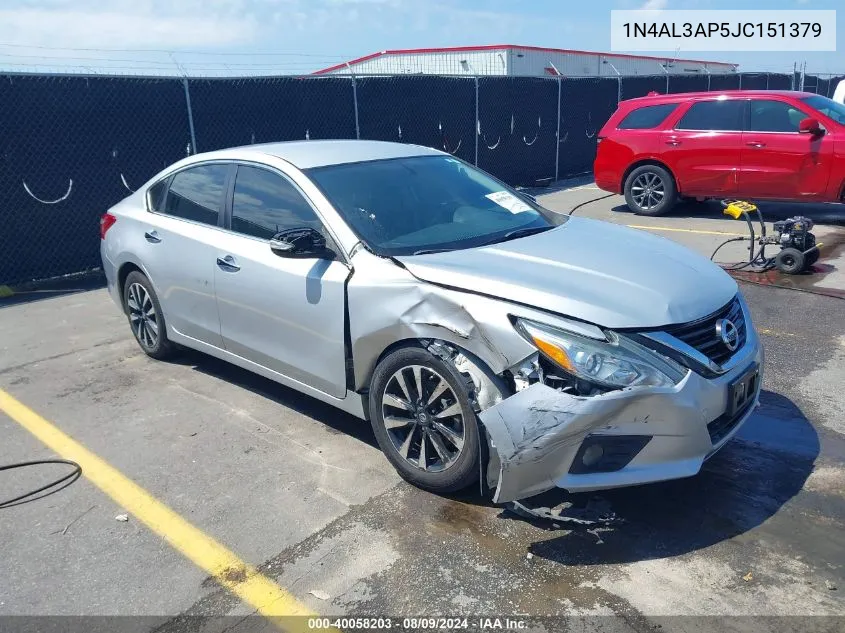 2018 Nissan Altima 2.5 Sl VIN: 1N4AL3AP5JC151379 Lot: 40058203