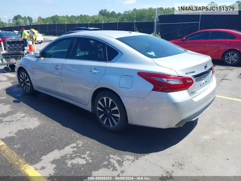 2018 Nissan Altima 2.5 Sl VIN: 1N4AL3AP5JC151379 Lot: 40058203