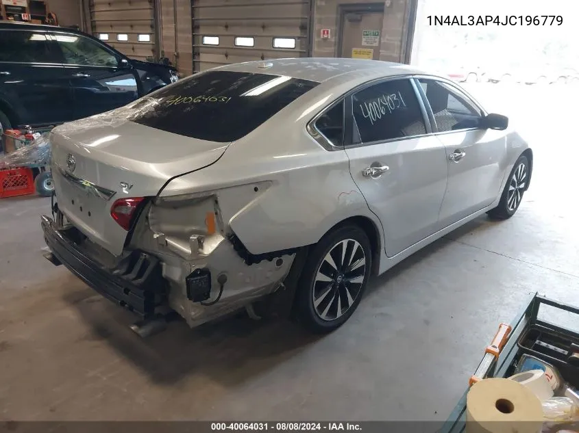 2018 Nissan Altima 2.5 Sv VIN: 1N4AL3AP4JC196779 Lot: 40064031