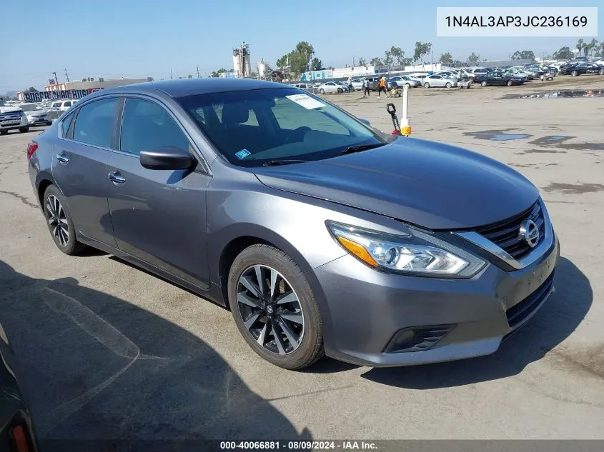 2018 Nissan Altima 2.5/S/Sv/Sl/Sr VIN: 1N4AL3AP3JC236169 Lot: 40066881