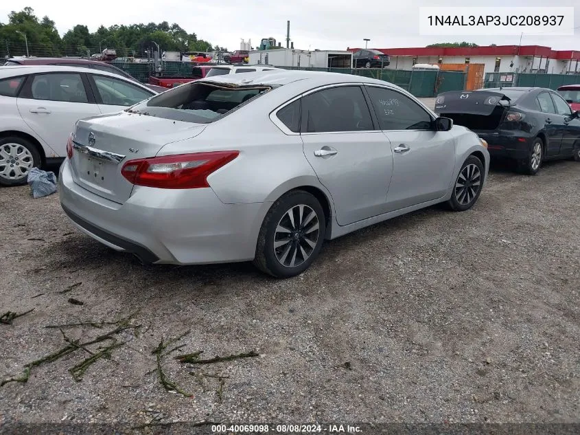 2018 Nissan Altima 2.5 Sv VIN: 1N4AL3AP3JC208937 Lot: 40069098