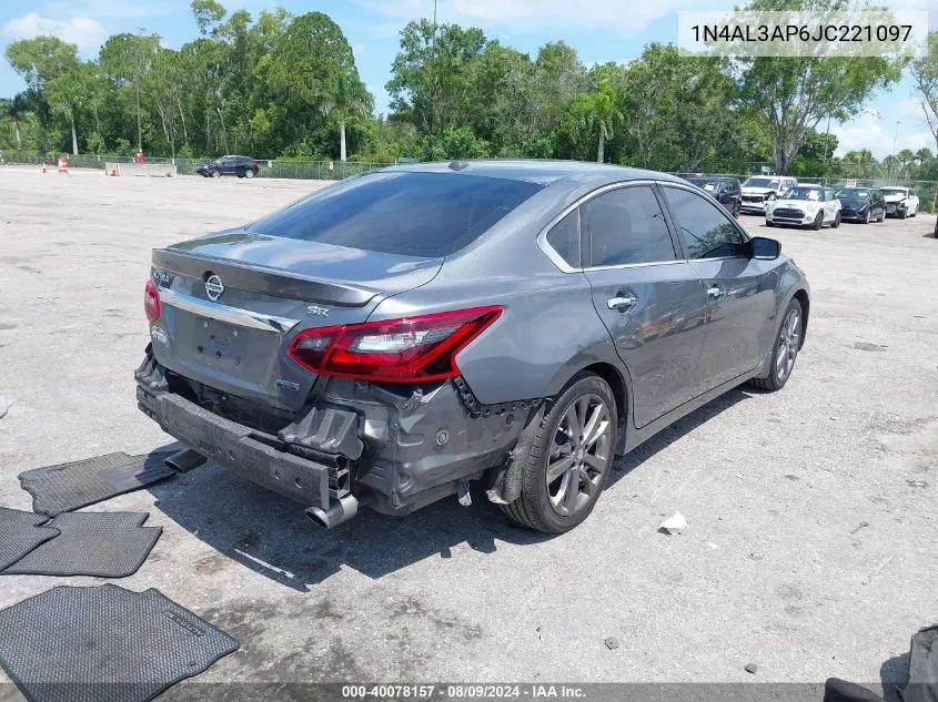 2018 Nissan Altima 2.5 Sr VIN: 1N4AL3AP6JC221097 Lot: 40078157