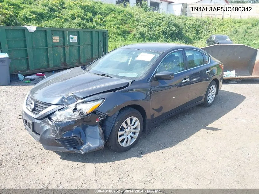 2018 Nissan Altima 2.5 S VIN: 1N4AL3AP5JC480342 Lot: 40106752