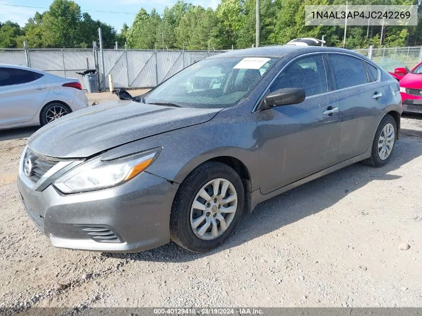 2018 Nissan Altima 2.5 S VIN: 1N4AL3AP4JC242269 Lot: 40129418