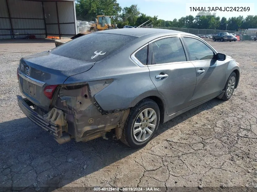 2018 Nissan Altima 2.5 S VIN: 1N4AL3AP4JC242269 Lot: 40129418