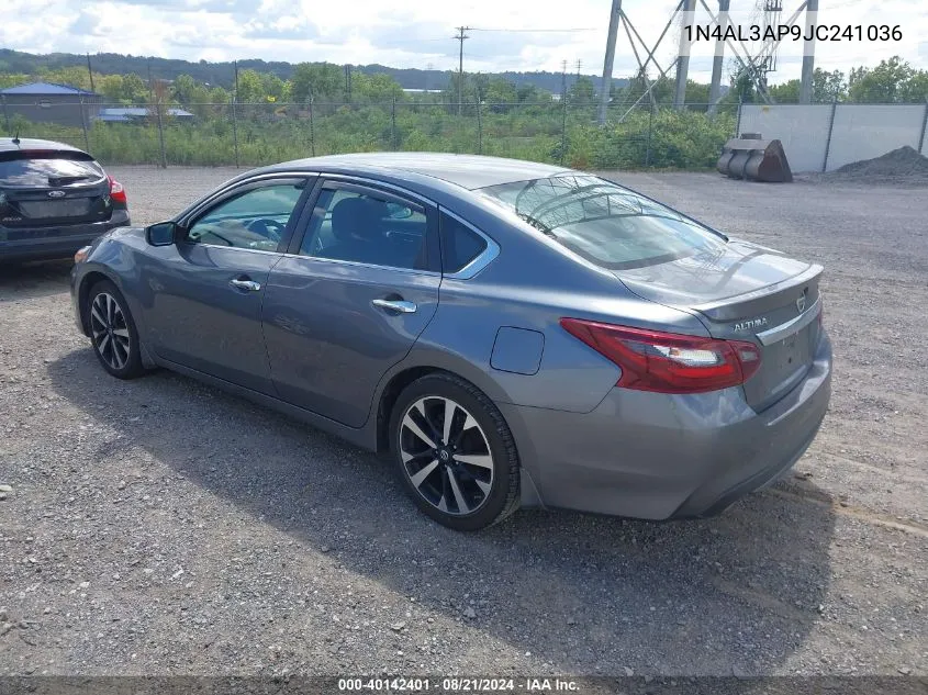 2018 Nissan Altima 2.5 Sr VIN: 1N4AL3AP9JC241036 Lot: 40142401