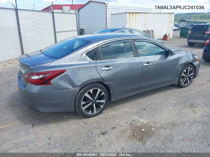 2018 Nissan Altima 2.5 Sr VIN: 1N4AL3AP9JC241036 Lot: 40142401