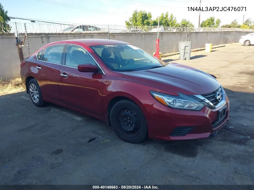 2018 Nissan Altima 2.5/S/Sv/Sl/Sr VIN: 1N4AL3AP2JC476071 Lot: 40148663