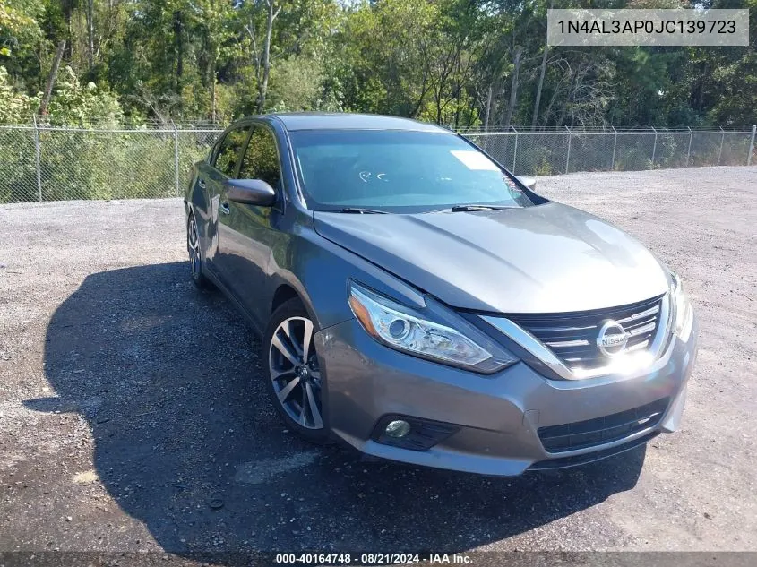 2018 Nissan Altima 2.5 Sr VIN: 1N4AL3AP0JC139723 Lot: 40164748