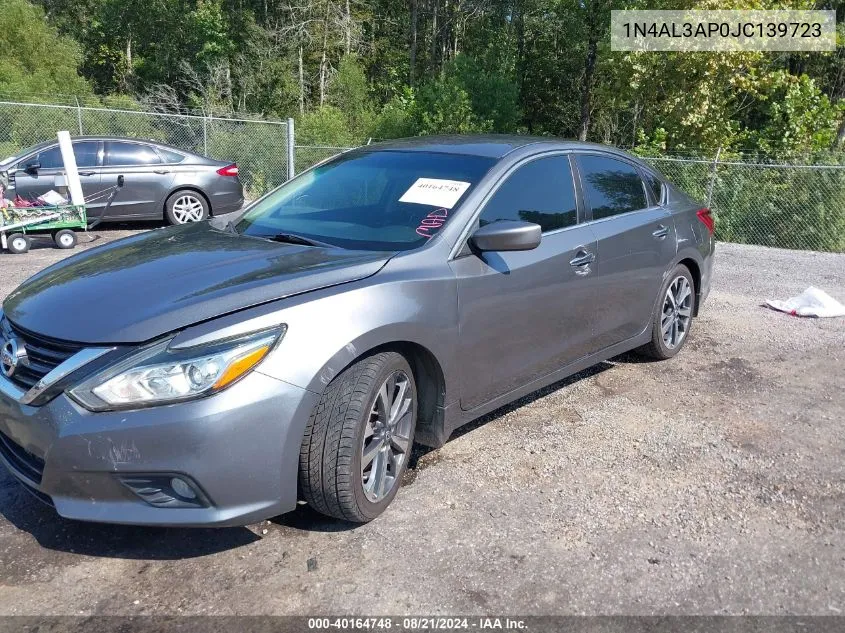 2018 Nissan Altima 2.5 Sr VIN: 1N4AL3AP0JC139723 Lot: 40164748