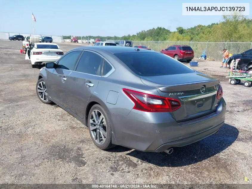 2018 Nissan Altima 2.5 Sr VIN: 1N4AL3AP0JC139723 Lot: 40164748