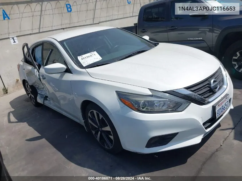 2018 Nissan Altima 2.5 Sr VIN: 1N4AL3AP0JC116653 Lot: 40186871