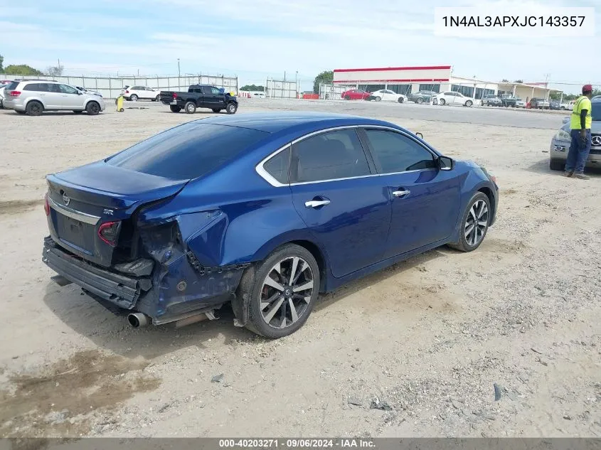 2018 Nissan Altima 2.5 Sr VIN: 1N4AL3APXJC143357 Lot: 40203271