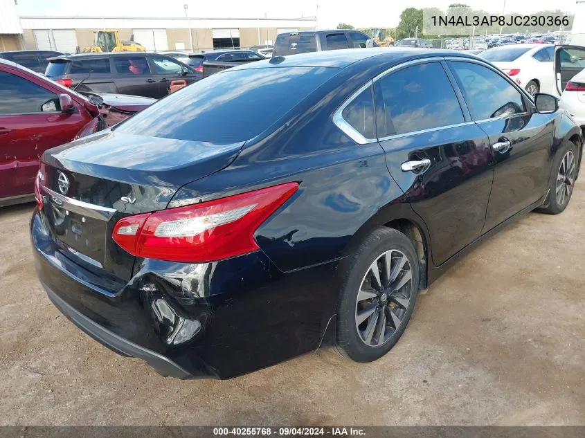 2018 Nissan Altima 2.5 Sv VIN: 1N4AL3AP8JC230366 Lot: 40255768