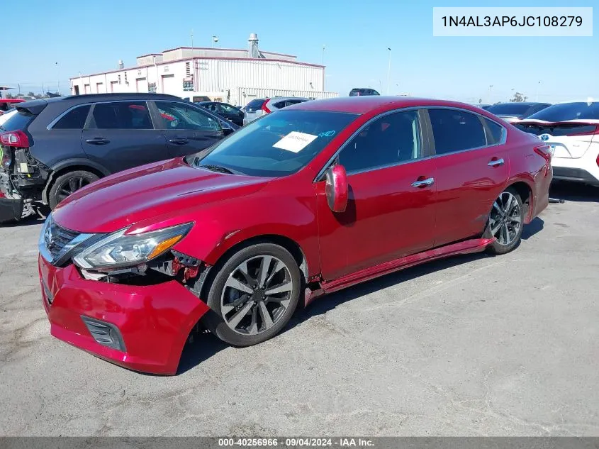 2018 Nissan Altima 2.5 Sr VIN: 1N4AL3AP6JC108279 Lot: 40256966