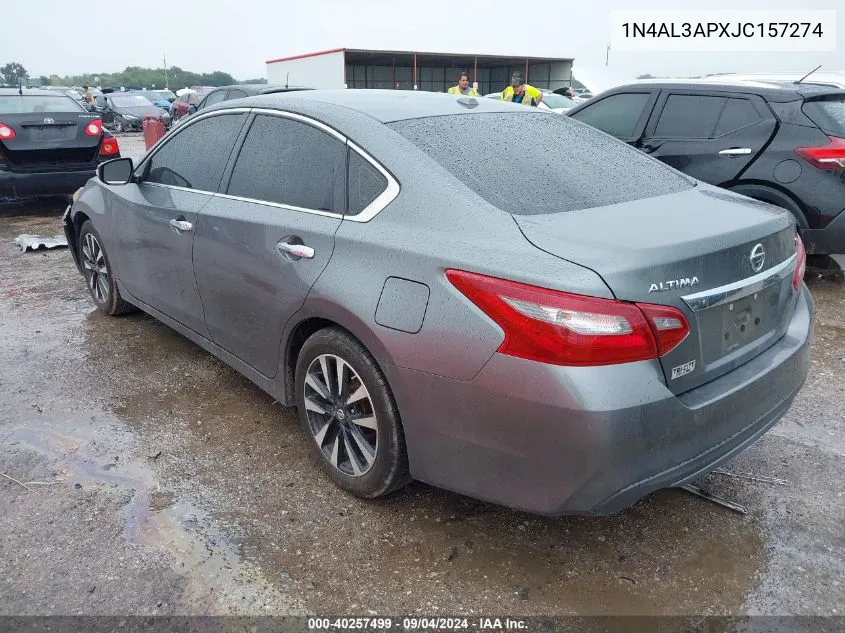 2018 Nissan Altima 2.5/S/Sv/Sl/Sr VIN: 1N4AL3APXJC157274 Lot: 40257499