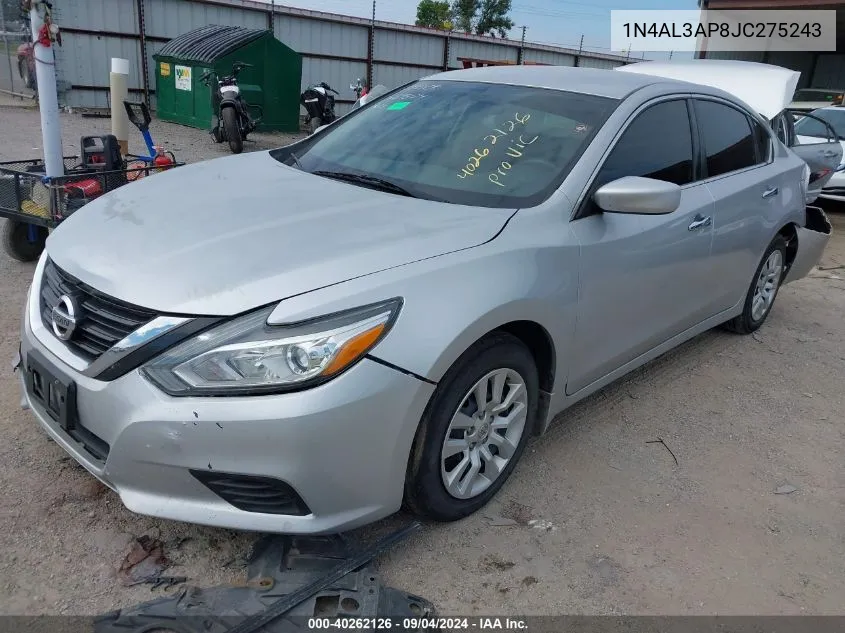 2018 Nissan Altima 2.5 S VIN: 1N4AL3AP8JC275243 Lot: 40262126