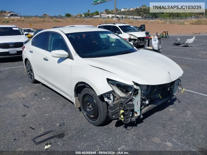 2018 Nissan Altima 2.5 Sr VIN: 1N4AL3AP5JC103039 Lot: 40268849