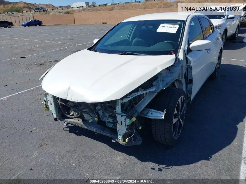 2018 Nissan Altima 2.5 Sr VIN: 1N4AL3AP5JC103039 Lot: 40268849