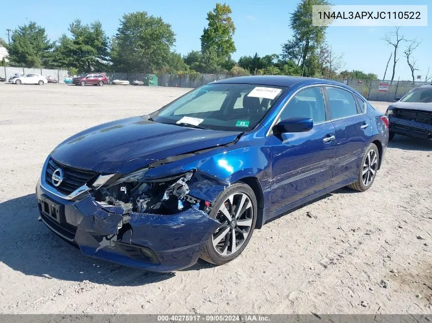 2018 Nissan Altima 2.5/S/Sv/Sl/Sr VIN: 1N4AL3APXJC110522 Lot: 40275917