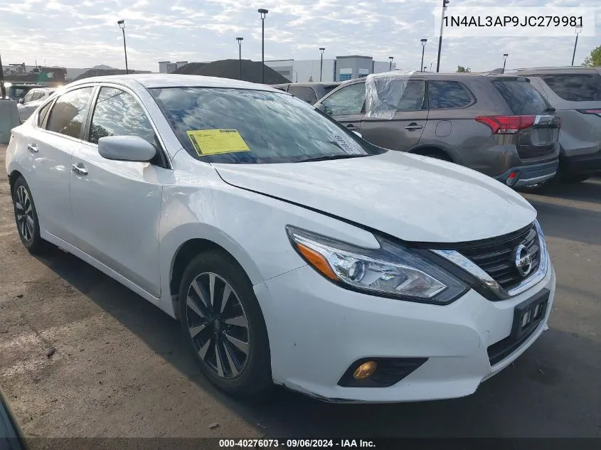 2018 Nissan Altima 2.5 Sv VIN: 1N4AL3AP9JC279981 Lot: 40276073