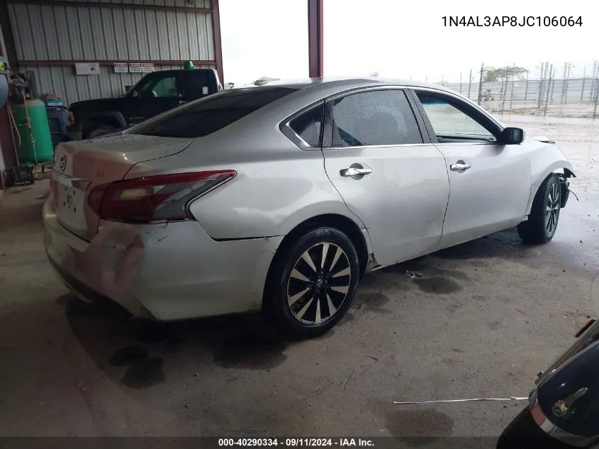 2018 Nissan Altima 2.5 Sv VIN: 1N4AL3AP8JC106064 Lot: 40290334