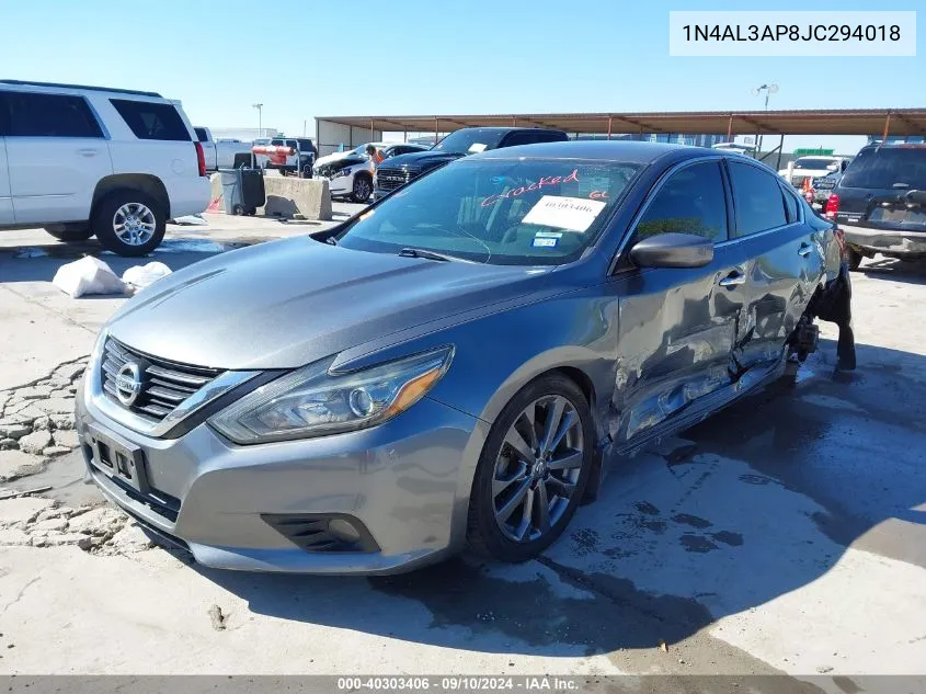 2018 Nissan Altima 2.5/S/Sv/Sl/Sr VIN: 1N4AL3AP8JC294018 Lot: 40303406