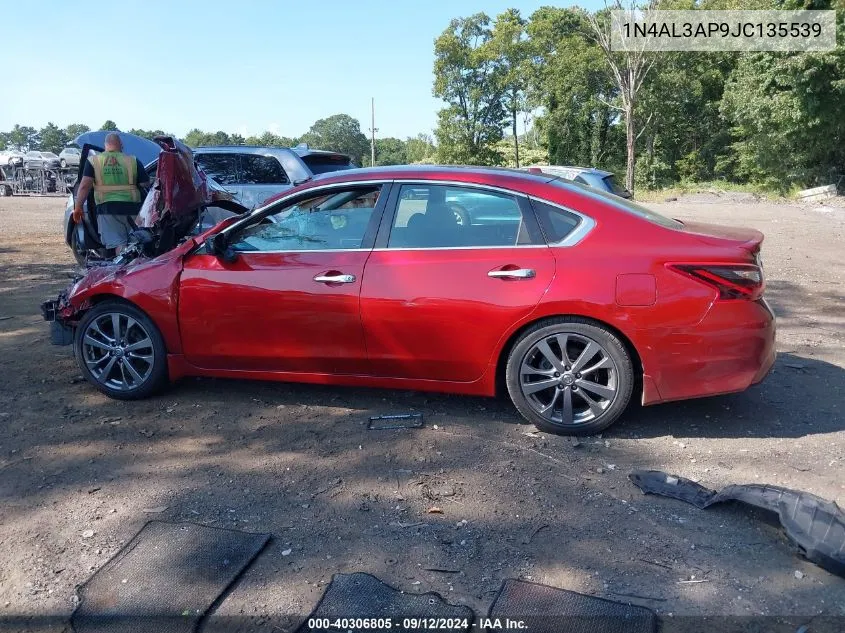 2018 Nissan Altima 2.5 Sr VIN: 1N4AL3AP9JC135539 Lot: 40306805