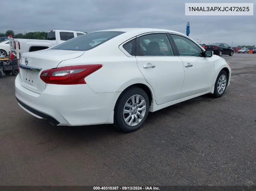 2018 Nissan Altima 2.5 S VIN: 1N4AL3APXJC472625 Lot: 40310387