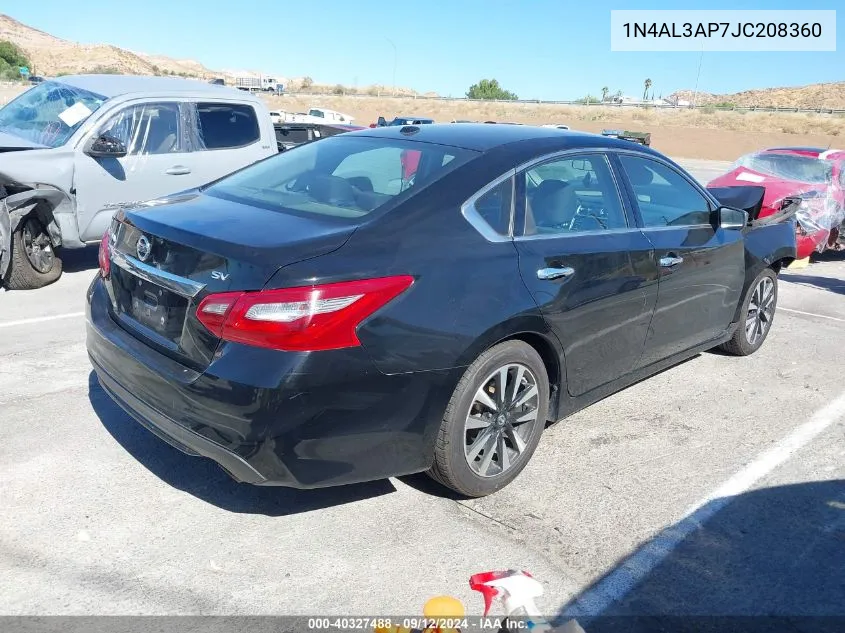 2018 Nissan Altima 2.5 Sv VIN: 1N4AL3AP7JC208360 Lot: 40327488