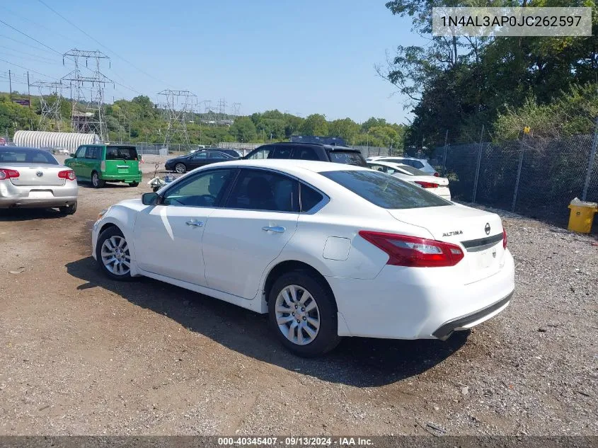 2018 Nissan Altima 2.5 S VIN: 1N4AL3AP0JC262597 Lot: 40345407