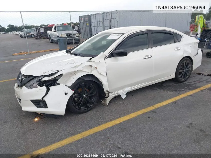 2018 Nissan Altima 2.5 Sr VIN: 1N4AL3AP5JC196094 Lot: 40357609