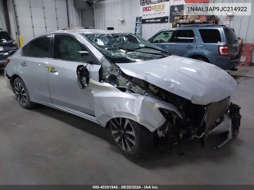 2018 Nissan Altima 2.5 Sl VIN: 1N4AL3AP9JC214922 Lot: 40381945