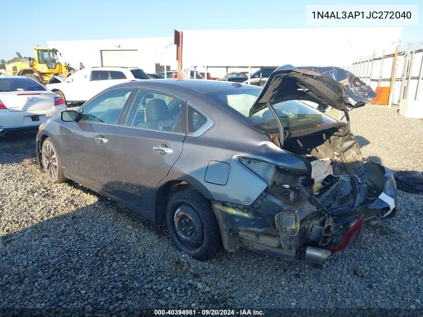 2018 Nissan Altima 2.5 Sv VIN: 1N4AL3AP1JC272040 Lot: 40394981