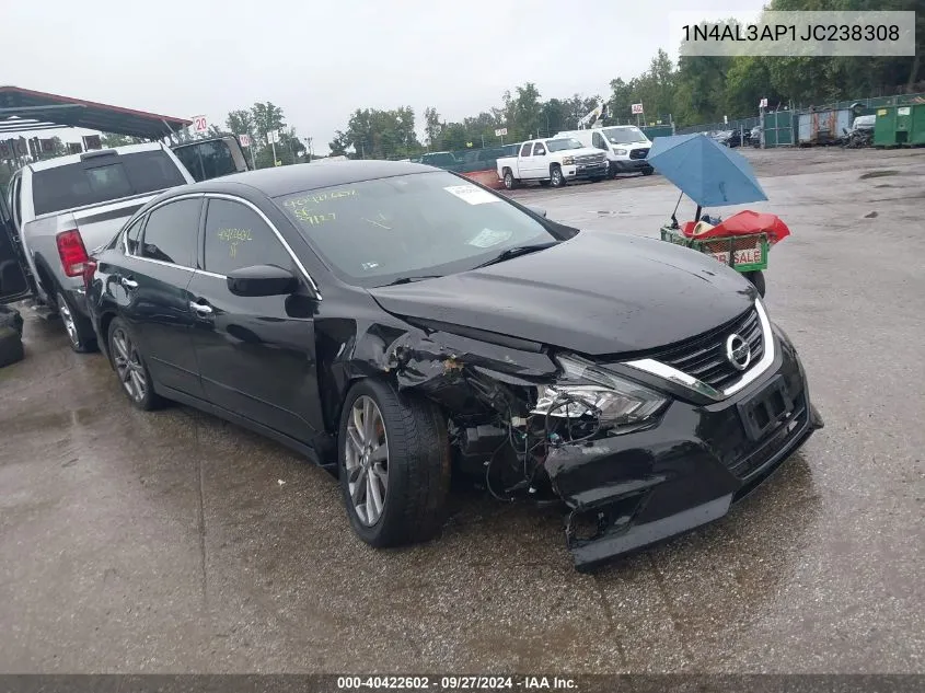 2018 Nissan Altima 2.5 Sr VIN: 1N4AL3AP1JC238308 Lot: 40422602