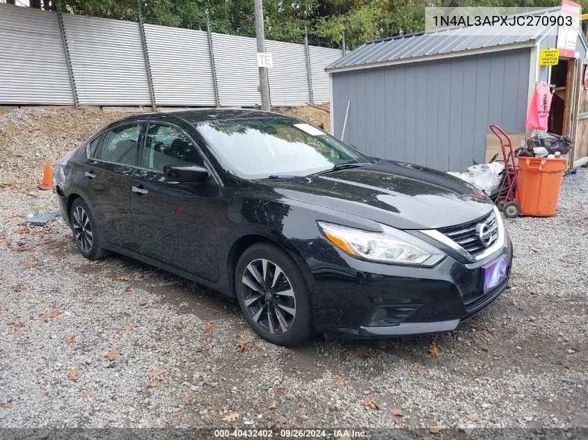 2018 Nissan Altima 2.5 Sv VIN: 1N4AL3APXJC270903 Lot: 40432402