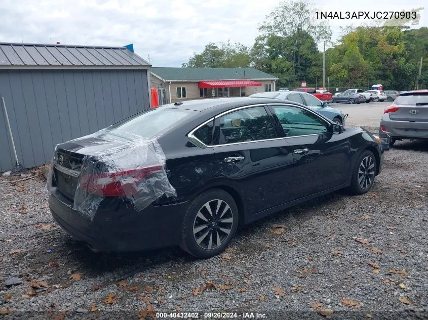 2018 Nissan Altima 2.5 Sv VIN: 1N4AL3APXJC270903 Lot: 40432402