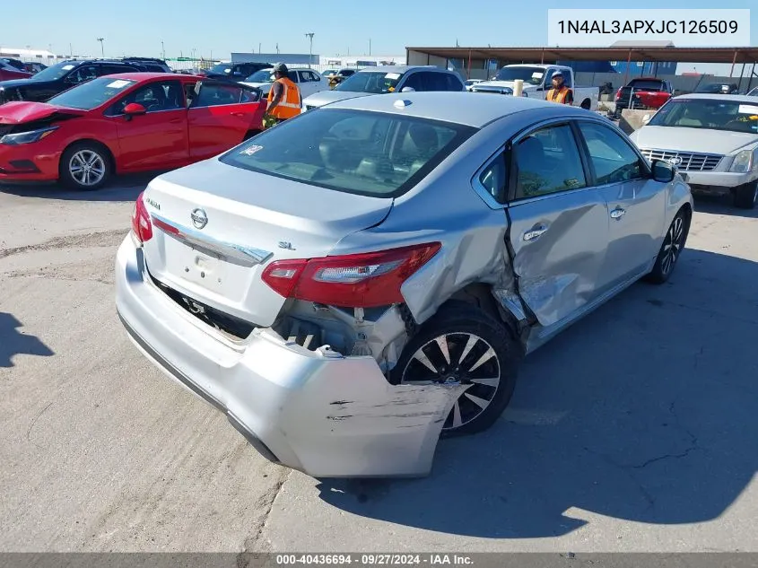 2018 Nissan Altima 2.5 Sl VIN: 1N4AL3APXJC126509 Lot: 40436694