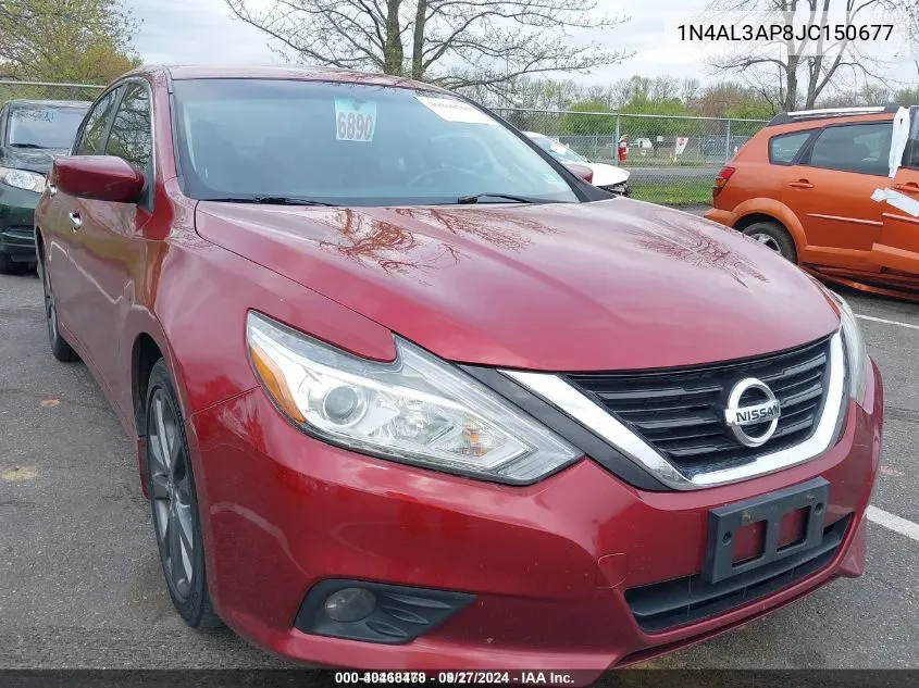 2018 Nissan Altima 2.5 Sr VIN: 1N4AL3AP8JC150677 Lot: 40468478