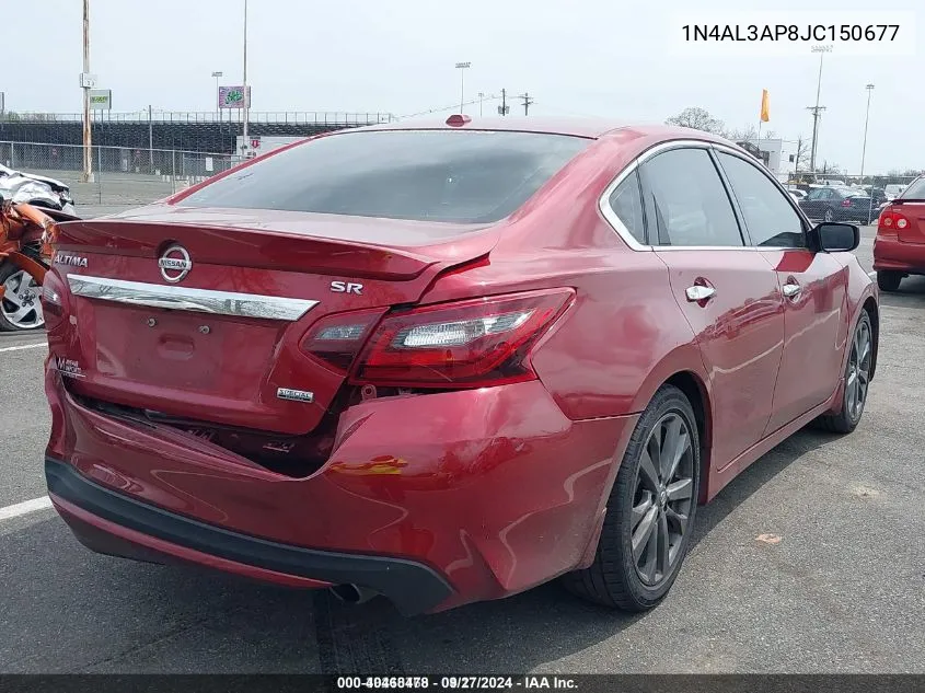 2018 Nissan Altima 2.5 Sr VIN: 1N4AL3AP8JC150677 Lot: 40468478