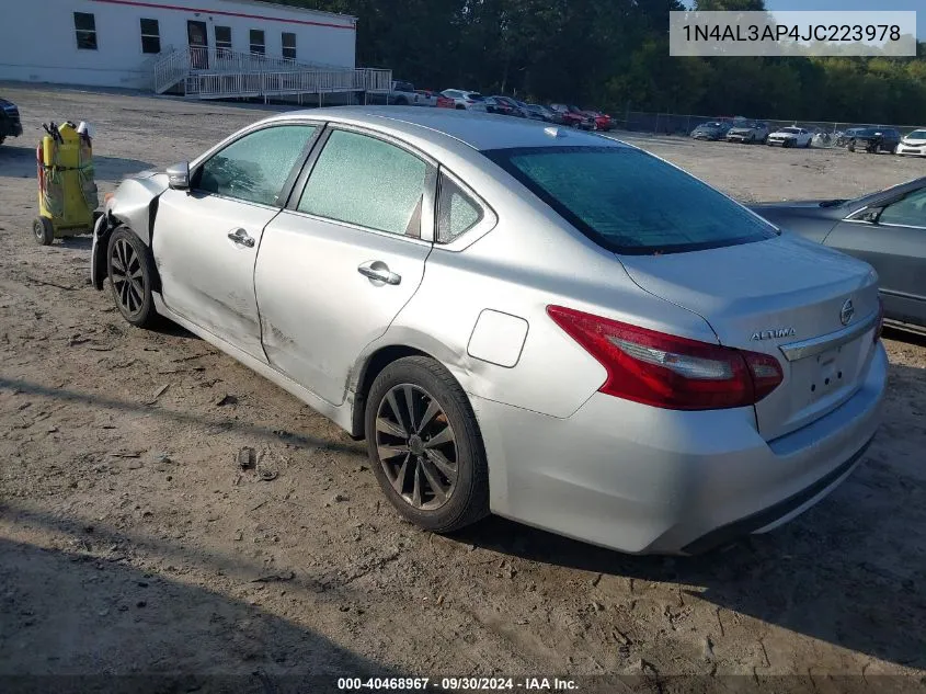 2018 Nissan Altima 2.5/S/Sv/Sl/Sr VIN: 1N4AL3AP4JC223978 Lot: 40468967