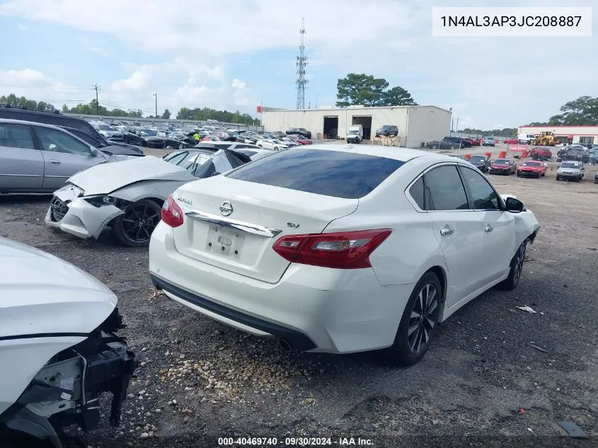 2018 Nissan Altima 2.5 Sv VIN: 1N4AL3AP3JC208887 Lot: 40469740