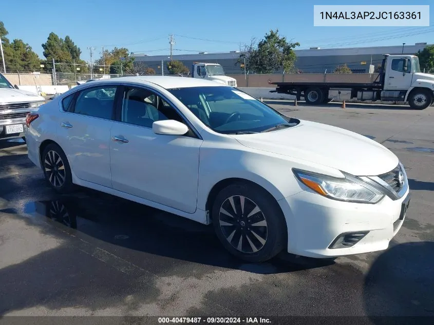 2018 Nissan Altima 2.5 Sv VIN: 1N4AL3AP2JC163361 Lot: 40479487