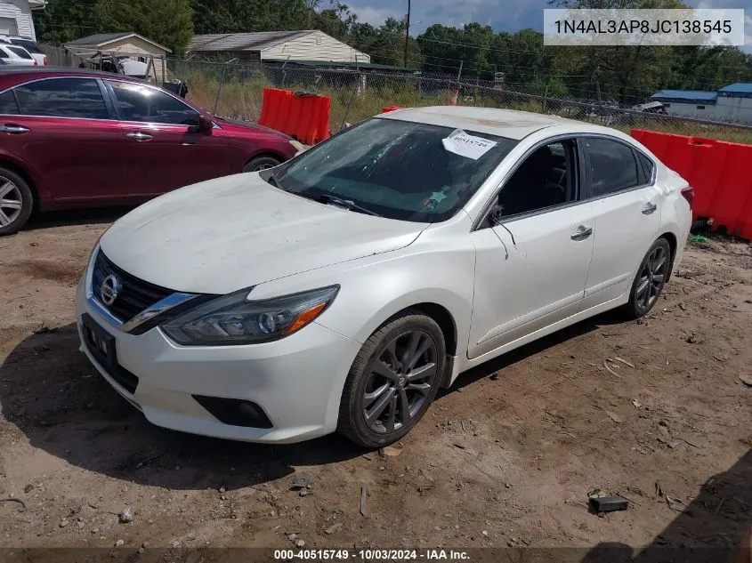 2018 Nissan Altima 2.5 Sr VIN: 1N4AL3AP8JC138545 Lot: 40515749